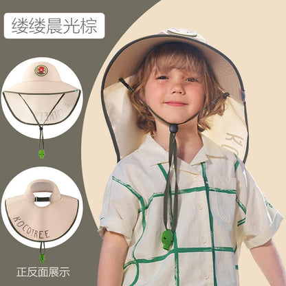 Children's Sun Hat Summer UV Protection Baby Sun Hat Boys Girls Sun Hat Wide Brim Sun Hat