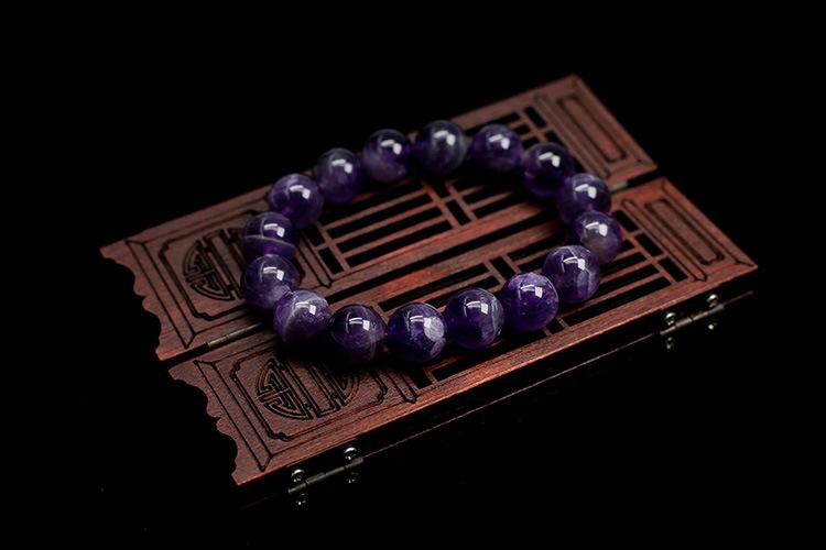 Natural Crystal Bracelet for Women Dreamy Amethyst Beaded DIY Purple Natural Gemstone Friendship Jewelry