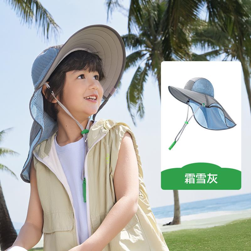 KK Tree Children's Sun Hat UV Protection Boys Girls Wide Brim Sunshade Baby Sun Hat 2025 New Model