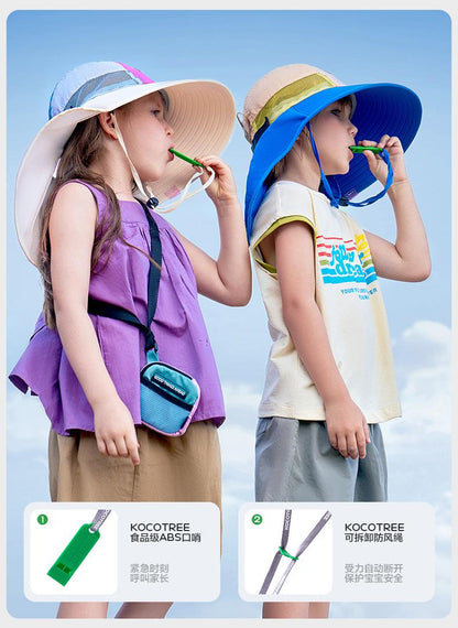 Boys Girls Wide Brim Children Sun Hat Baby Sun Hat UV Protection Beach Summer Hat
