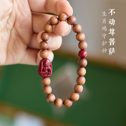 Milk Fragrance Barbie Sandalwood Twelve Zodiac Birth Year Bracelet Original Mine Purple Gold Cinnabar Birth Buddha Dragon Year Bracelet