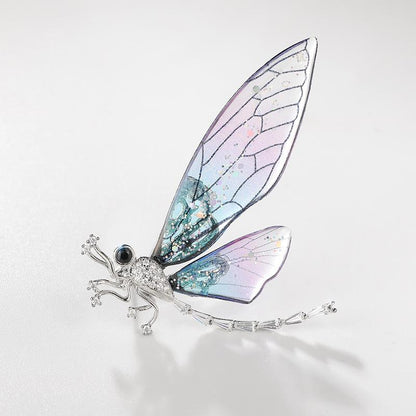 Sparkling Acrylic Transparent Wings Dragonfly Brooch Clothing Accessories Butterfly Corsage Bee Pin