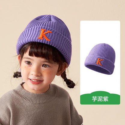 Children's Hat Boys and Girls Autumn Winter Korean Style Warm Knitted Anti-Pilling Fashion Baby Wool Hat