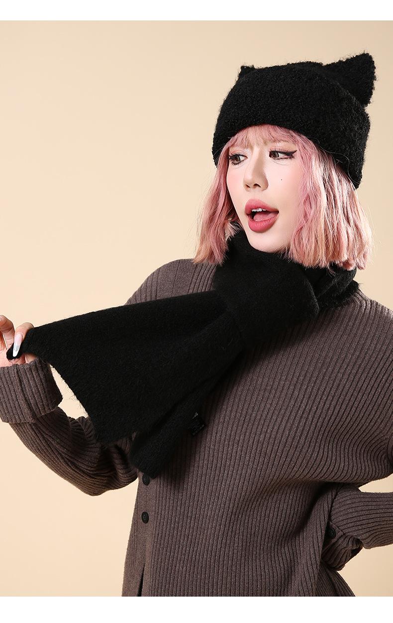 Winter Scarf Wool Blend Warm Neck Scarf Simple Versatile Shawl Cold-Proof Neck Warmer Scarf Unisex