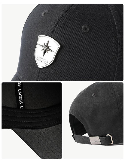 Men's Hard Top Baseball Cap Pure Cotton Comfortable Versatile Duckbill Cap Spring Summer Korean Style Large Head Circumference Hat