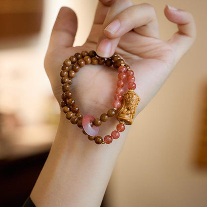 Natural Blue Water Jade Bracelet for Women Zakira Ram New Chinese Style Double Circle Bracelet Zakira Empress Tibetan Style Bracelet