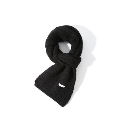 Winter Scarf Wool Blend Warm Neck Scarf Simple Versatile Shawl Cold-Proof Neck Warmer Scarf Unisex