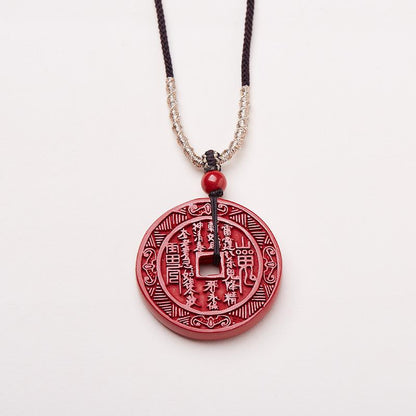 Shanggui Expenditure Necklace Original Ore High Content Purple Gold Sand Imperial Sand Necklace Zodiac Year Cinnabar Pendant Jewelry