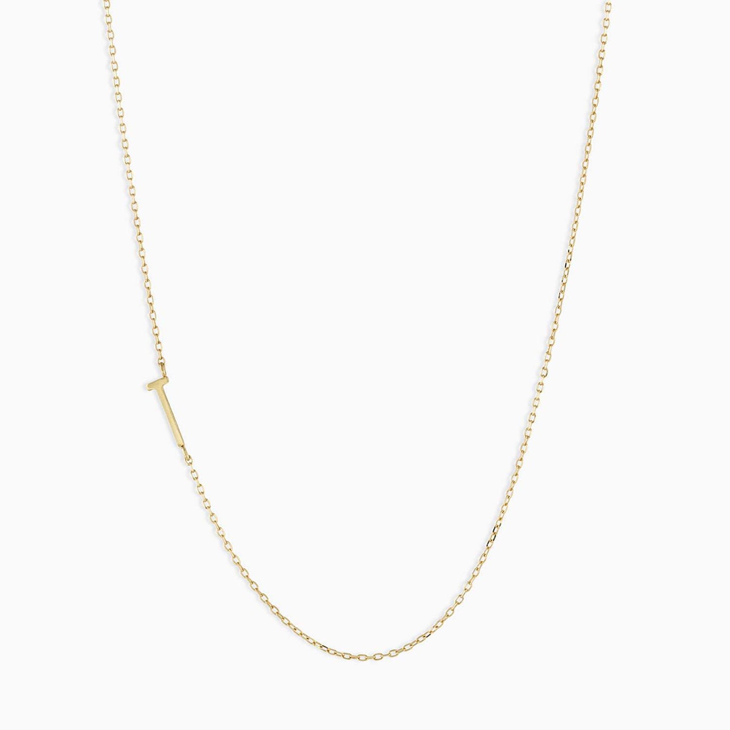 Titanium Steel High Color Retention 26 Letters Capital Initial Necklace for Women Clavicle Chain Gold Plated