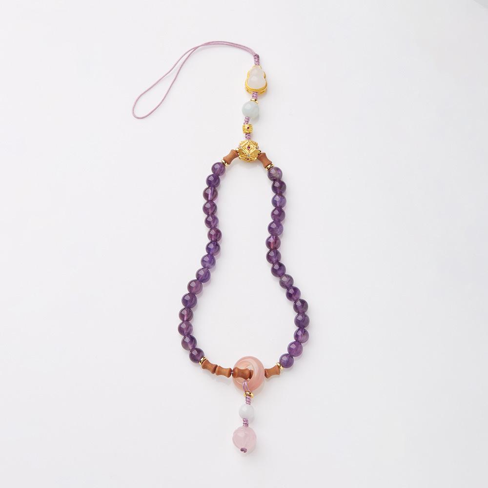 Nine Purple Fire Bracelet for Women Amethyst Purple Phantom Design Crystal Gemstone DIY Bracelet Collection