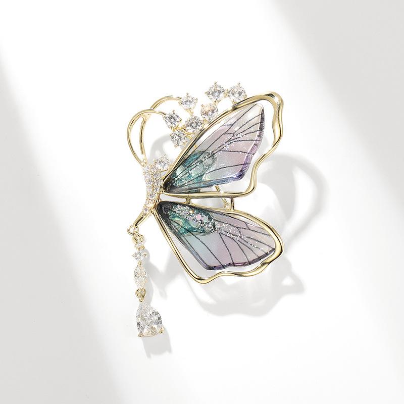 Sparkling Acrylic Transparent Wings Dragonfly Brooch Clothing Accessories Butterfly Corsage Bee Pin