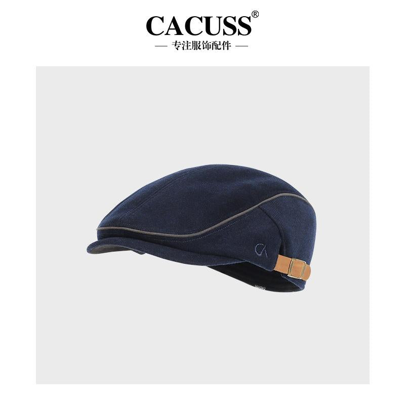 Men's Duckbill Cap Autumn Winter Retro Middle-aged Beret Elderly Hat Fashion Forward Cap Newsboy Hat