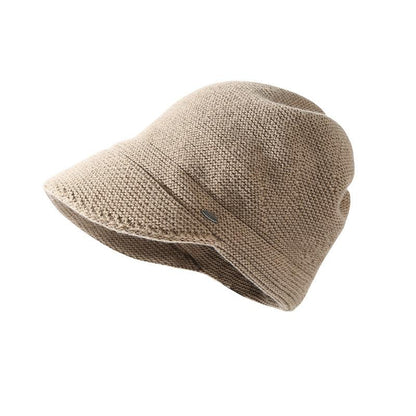 Autumn Winter Warm Knitted Hat for Women Simple Large Head Circumference Bare Face Hat Korean Style Face Covering Versatile Slouchy Hat Double Layer Wool Hat