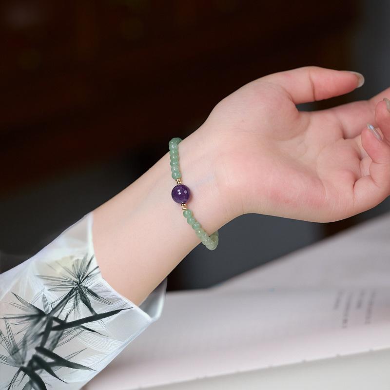 8mm Natural Amethyst Bracelet for Women Purple Lavender Amethyst High-end Bracelet