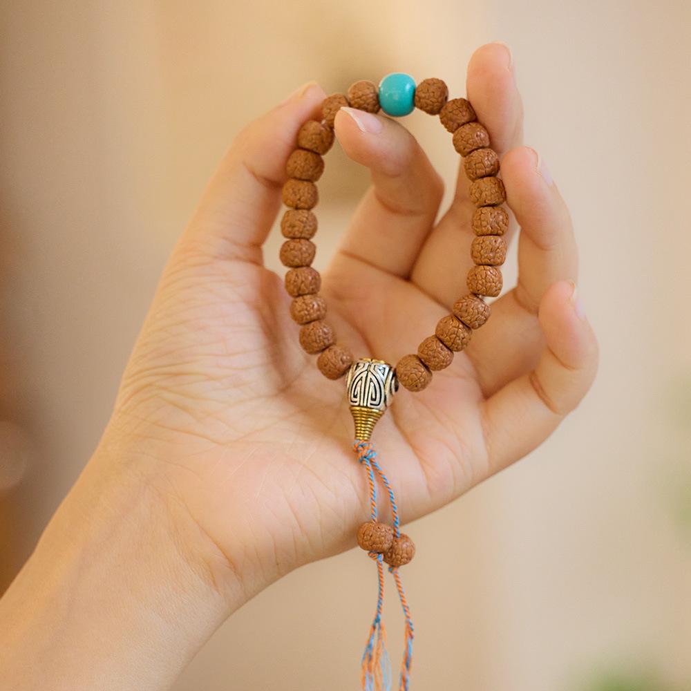 Original Rudraksha Bracelet Olivine Tea Crystal Agate Crystal Couple Bracelet