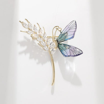 Sparkling Acrylic Transparent Wings Dragonfly Brooch Clothing Accessories Butterfly Corsage Bee Pin