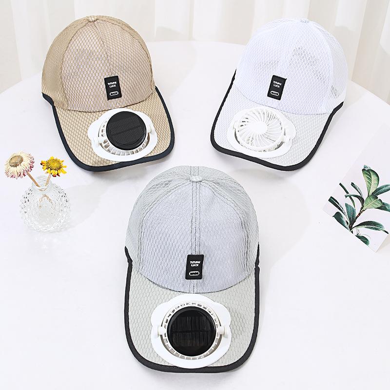 Summer New Breathable Mesh Hat Solar Charging Fan Hat Sunshade Sun Protection Outdoor Casual Unisex Adult