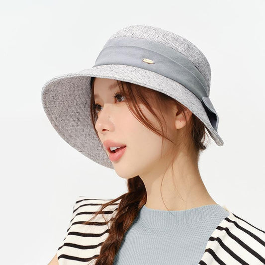 [Special Offer] Spring Summer Women's Sun Hat Outdoor Casual Sun Hat Face Slimming Sun Protection Hat Bowknot Fisherman Hat