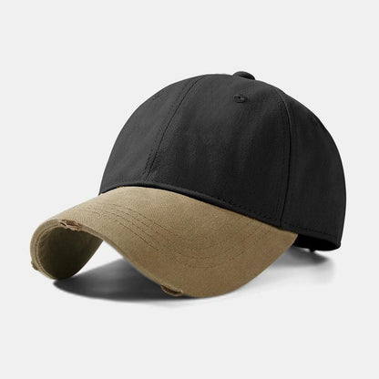 Spring Summer Soft Top Baseball Cap for Women Dopamine Fashion Color-Block Duckbill Cap American Retro Outdoor Plain Casual Hat