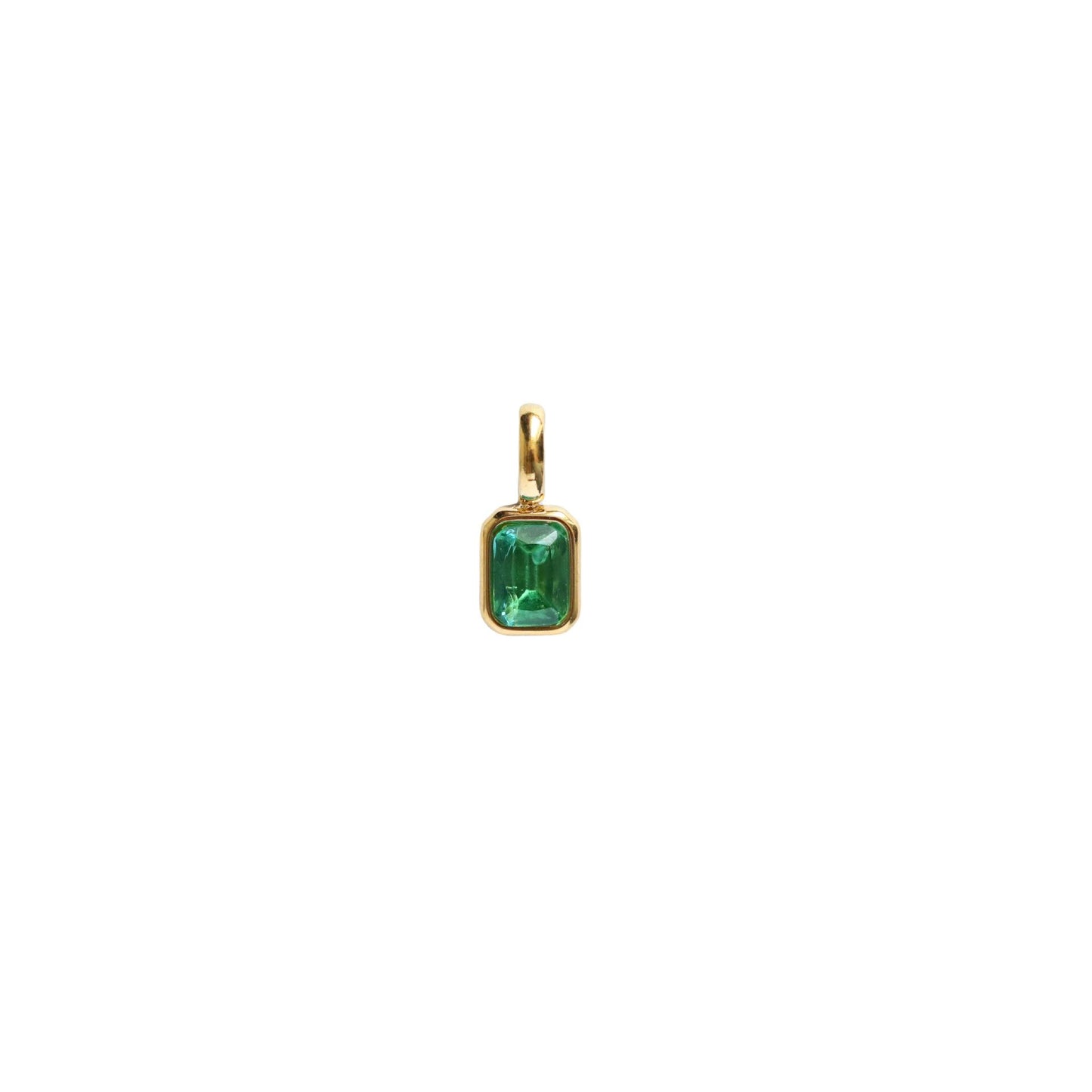 Titanium Steel Colorful 12 Birthstone Pendant DIY Accessories Necklace for Women Twelve Birthstone Cubic Colorful Zircon Pendant