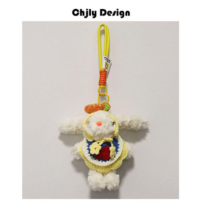 Plush Soft Cute Keychain Pendant Little Red Book Same Style Adorable Rabbit Plush Doll Cartoon Bag Pendant for Women