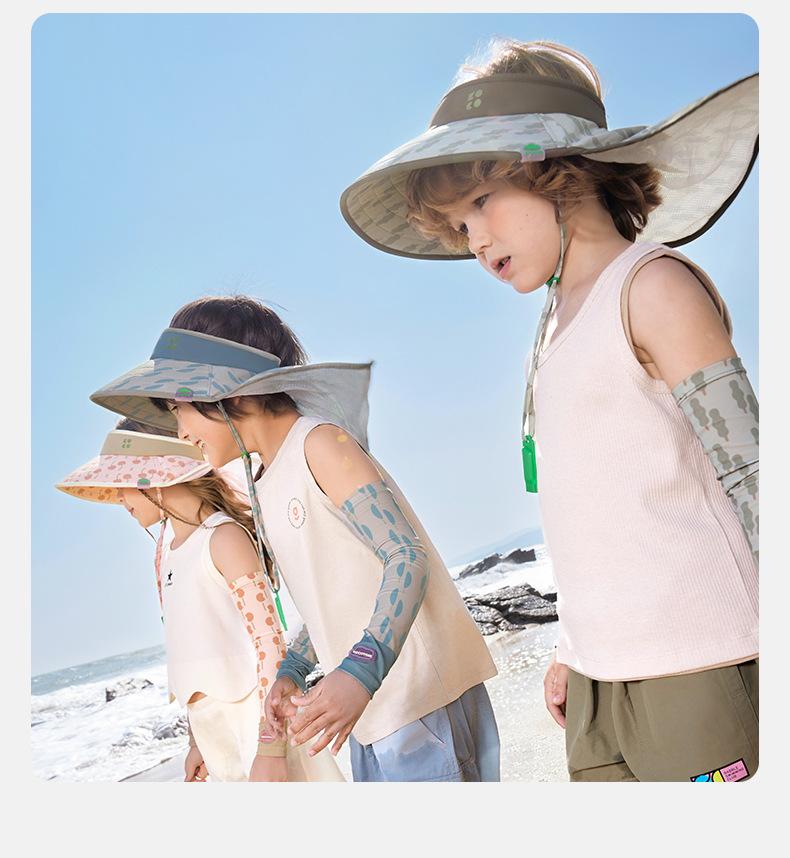 Children's Sun Hat Original Yarn Boys Girls Sunshade Hat Summer UV Protection Baby Sun Hat Open Top Wide Brim