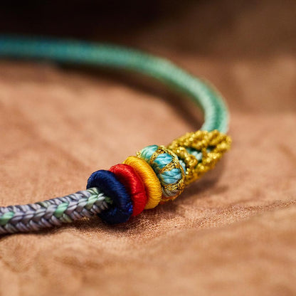 Changshu Seven Wisdom Bracelet Seven Colors Lucky Pen Good Luck DIY Braided Red String Gift for Men and Women High School Exam