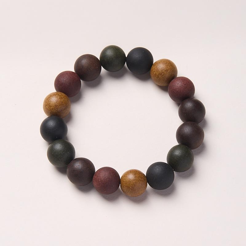 Handmade DIY Ancient Method Incense Bead Bracelet Golden Rutilated Quartz Red Agate Crystal Bracelet Medicinal Incense Bead Handcraft