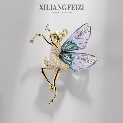 Sparkling Acrylic Transparent Wings Dragonfly Brooch Clothing Accessories Butterfly Corsage Bee Pin