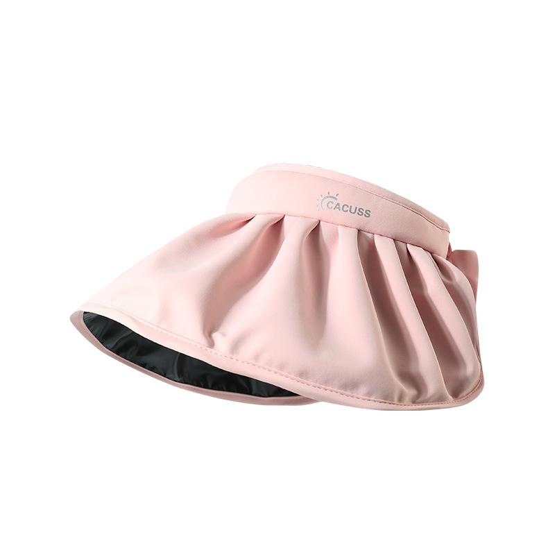 Spring and Summer Sun Hat Women's Big Brim Foldable Shell-like Bonnet Ice Silk Anti-Bacteria UV Protection Topless Hat