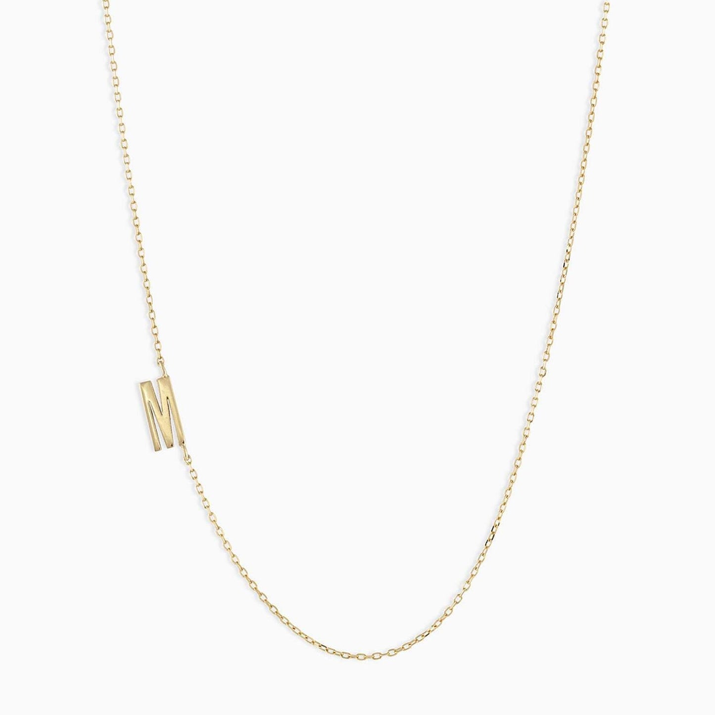 Titanium Steel High Color Retention 26 Letters Capital Initial Necklace for Women Clavicle Chain Gold Plated