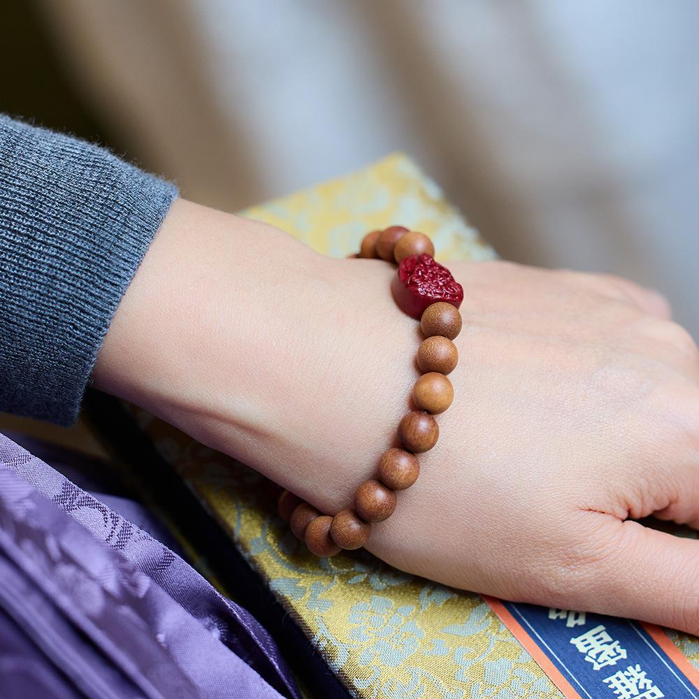 Milk Fragrance Barbie Sandalwood Twelve Zodiac Birth Year Bracelet Original Mine Purple Gold Cinnabar Birth Buddha Dragon Year Bracelet