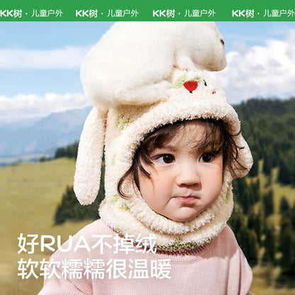 Baby Hat Autumn Winter Children Scarf Warm Integrated Baby Pullover Boys Girls Windproof Ear Protection Hat