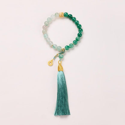 Natural 8MM African Jade Bracelet Neon Jade Necklace Earrings Bracelet Festival Chinese Style Gift
