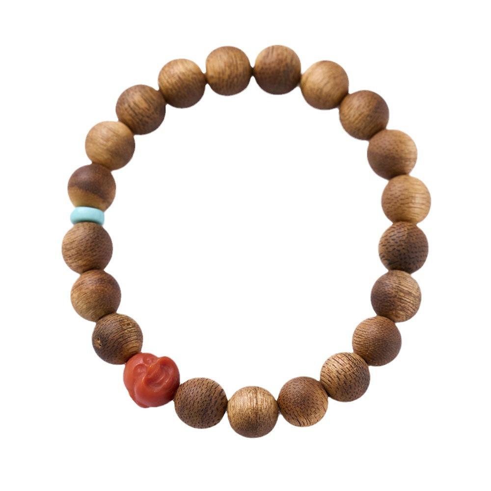 Hainan Natural Qinan Agarwood Bracelet Southern Red Pixiu Bodhisattva Chess Agarwood Beaded Bracelet Buddhist Prayer Beads
