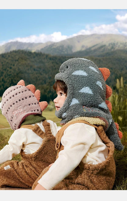 Baby Hat Autumn Winter Children Scarf Warm Integrated Baby Pullover Boys Girls Windproof Ear Protection Hat
