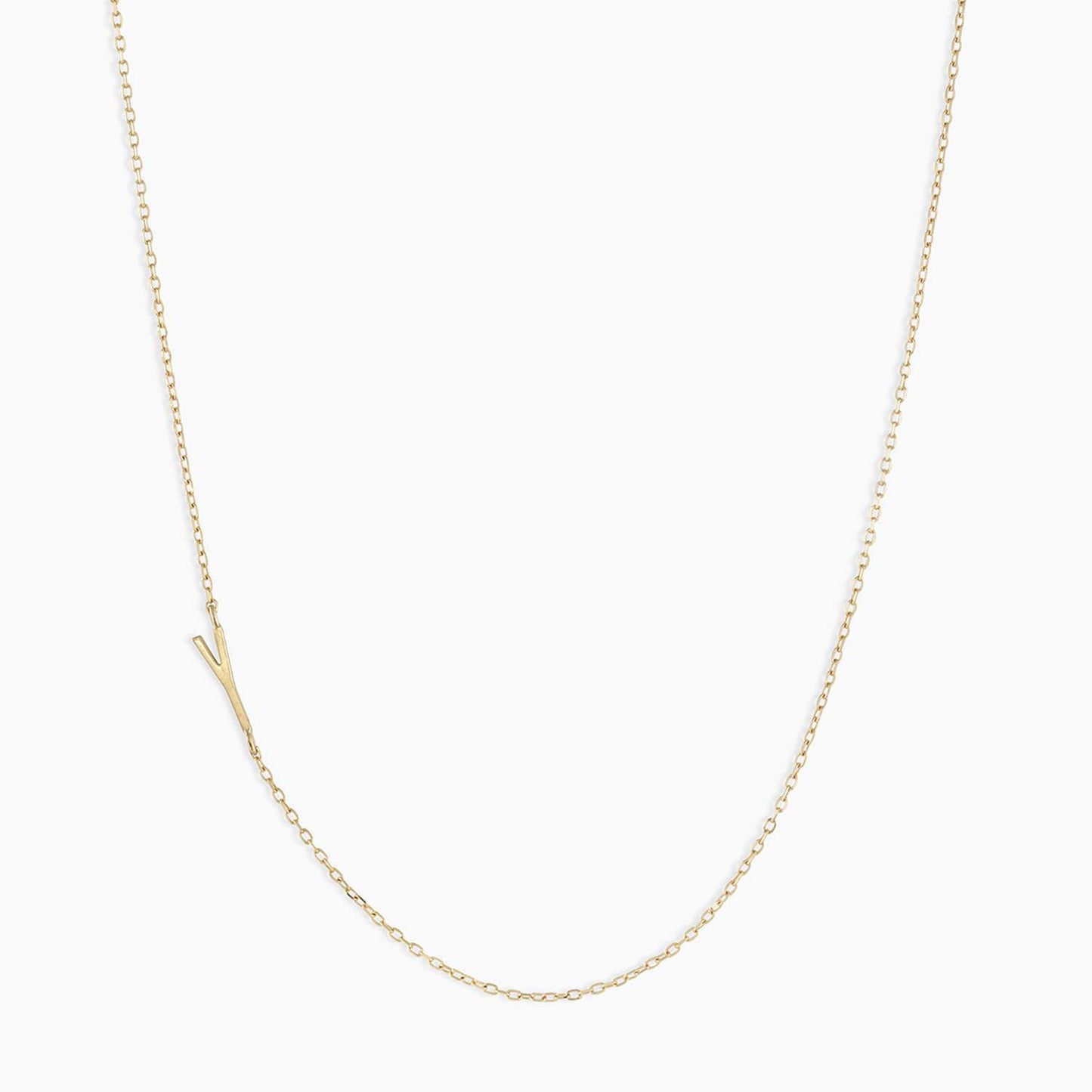 Titanium Steel High Color Retention 26 Letters Capital Initial Necklace for Women Clavicle Chain Gold Plated