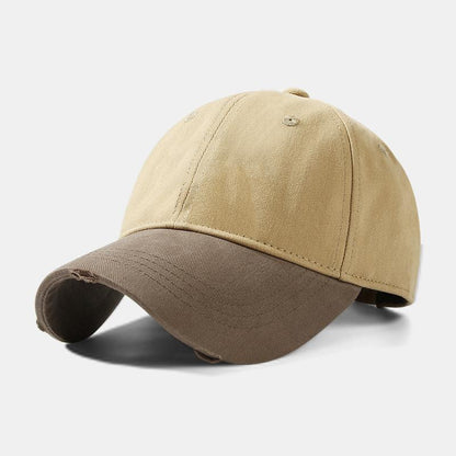 Spring Summer Soft Top Baseball Cap for Women Dopamine Fashion Color-Block Duckbill Cap American Retro Outdoor Plain Casual Hat