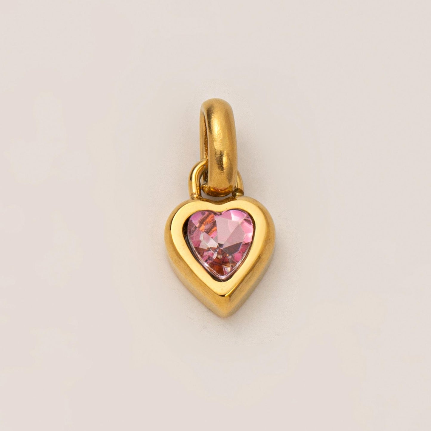 Titanium Steel Necklace Rectangular December Birthstone Pendant Colorful Zircon Clavicle Chain for Women Color Retention 18K Gold Plated Color Retention