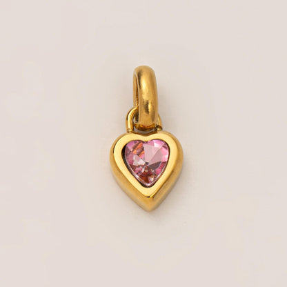 Titanium Steel Necklace Rectangular December Birthstone Pendant Colorful Zircon Clavicle Chain for Women Color Retention 18K Gold Plated Color Retention
