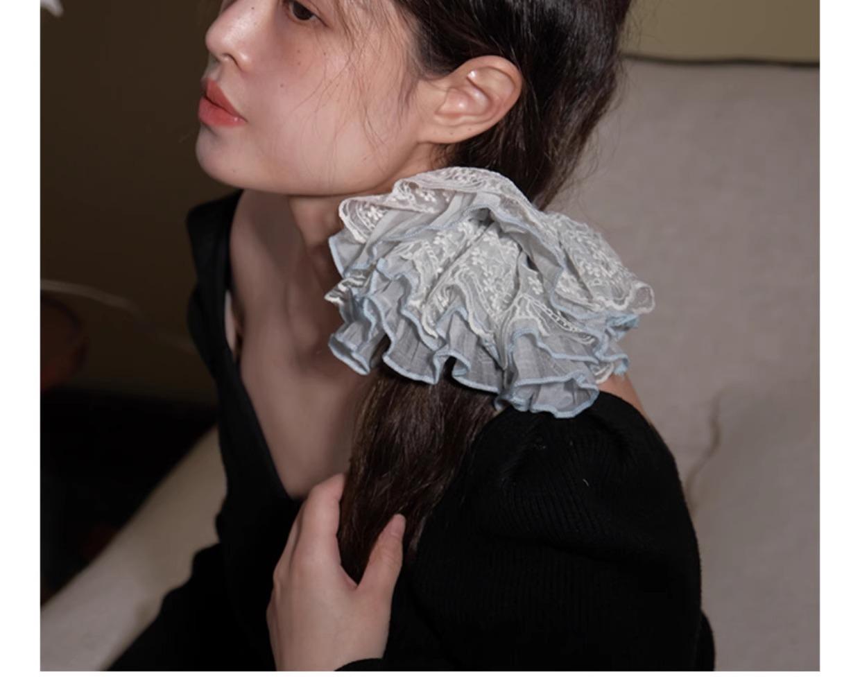 &lt;Dreamland&gt; Sheer Lace Hair Tie Ins Hair Accessories for Women Bun French Retro Hair Rope Hair Ornament Hair Flower