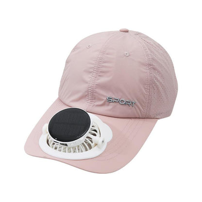 Summer Solar Charging Digital Display Fan Outdoor Quick-Dry Sunshade Sun Protection Wide Breathable Brim Hat Baseball Cap