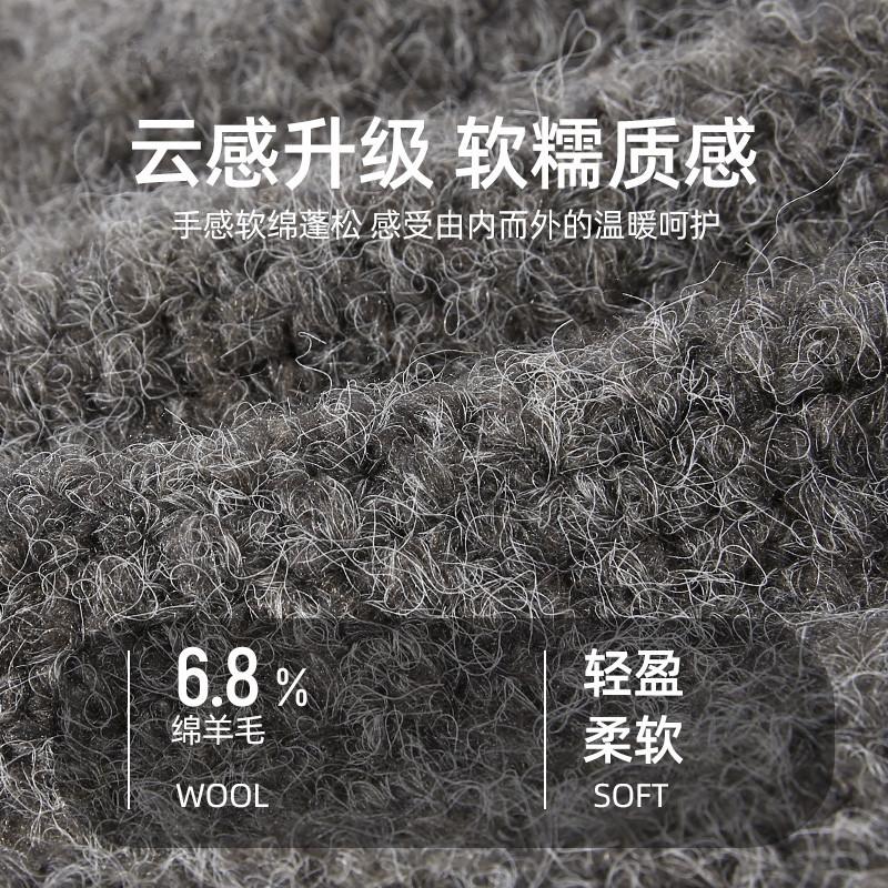 Autumn Winter Fluffy Ear Protection Knitted Hat for Women Large Head Circumference Cold-Proof Warm Wool Hat Color-Block Tie Head Wrap Hat