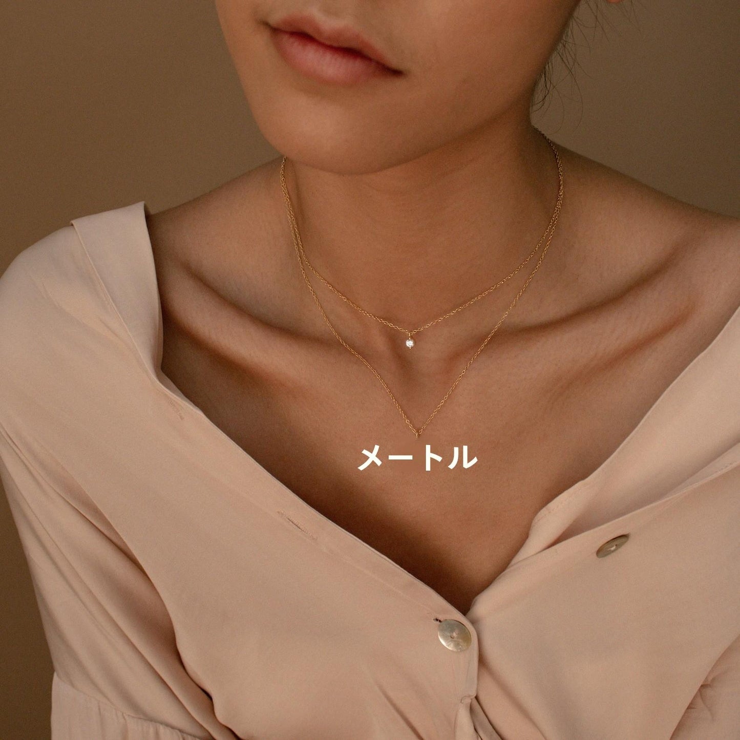 Titanium Steel Double Layer Series Minimalist Necklace Layered Clavicle Chain Star Zircon Stacking Women Color Retention 18K Gold Plated