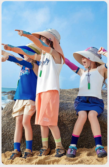 Boys Girls Wide Brim Children Sun Hat Baby Sun Hat UV Protection Beach Summer Hat
