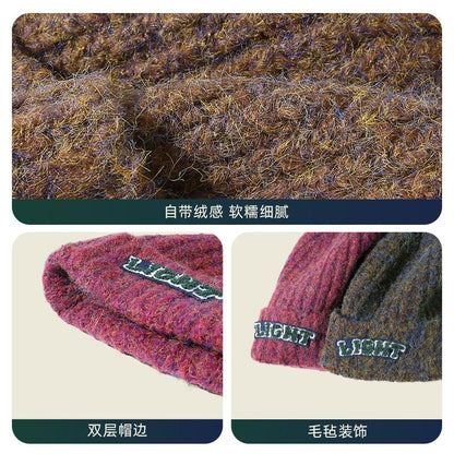 Large Head Circumference Knitted Hat for Women, Autumn and Winter Warm Knit Hat, Trendy Versatile Cold Hat for Men, Versatile Pullover Hat, Slouchy Hat