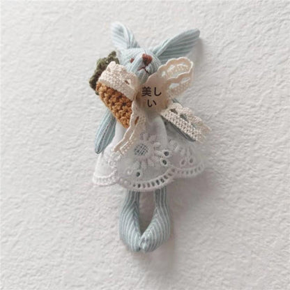 Spring Summer Fabric Flower Brooch Japanese Style Fresh DIY Small Pendant Cute Bag Animal Accessories Hair Clip Accessories