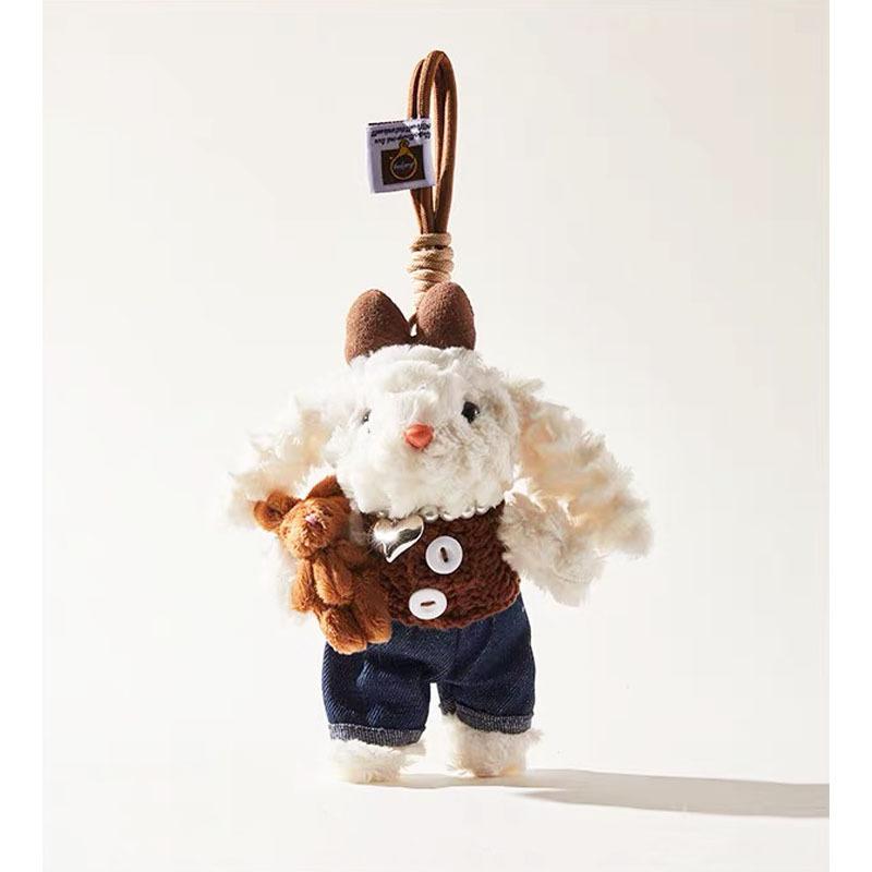 Plush Soft Cute Keychain Pendant Little Red Book Same Style Adorable Rabbit Plush Doll Cartoon Bag Pendant for Women