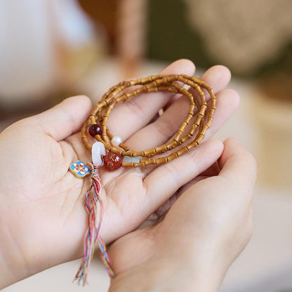 Nanhong Dream Bamboo Knot Olive Stone Bracelet Star Moon Bodhi Red Agate Heart Sutra Three-Circle Multi-Treasure Bracelet