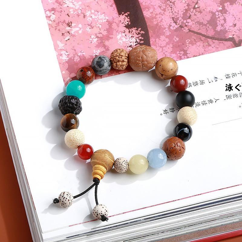 18 Bodhi Beads Bracelet Eighteen Beads Prayer Beads Bodhi Bracelet String Beads Bodhi Prayer Beads Temple Offering Souvenir
